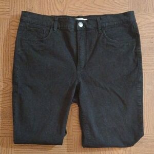 LOFT Womens Size 10 Black Straight Leg Denim Jeans